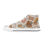 Peace And Love Kids High Top Canvas Shoes