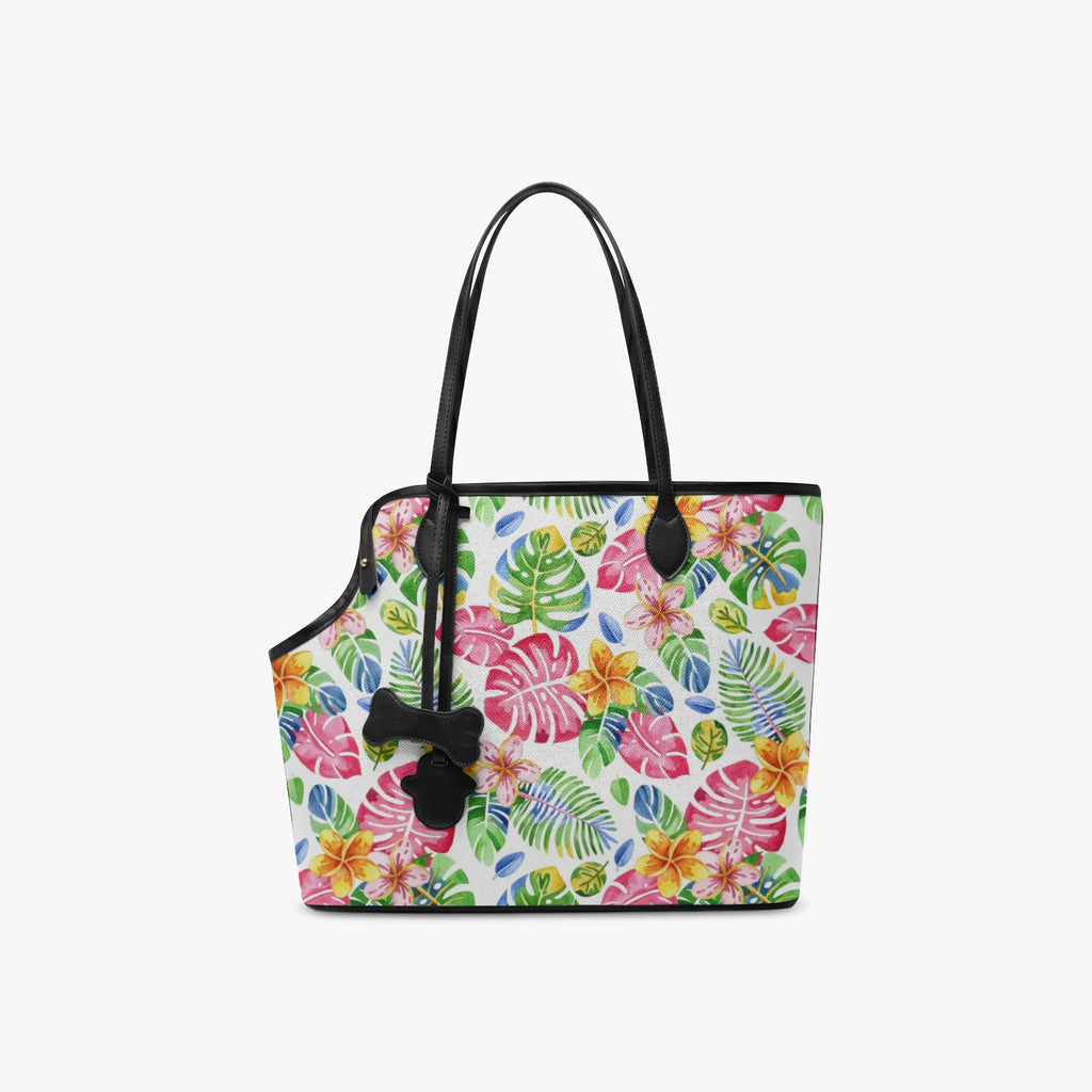 Bright Painted Tropical Multifunctional Side-Open Pet Tote Bag Pet Tote Bag Plants Printed Offshore