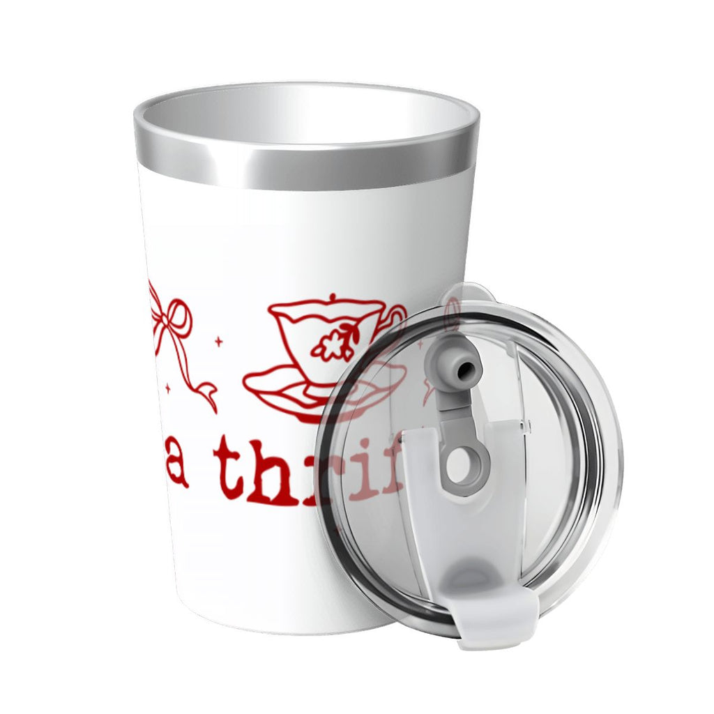 Just A Thrifty Girl Small Stainless Steel Travel Mug Cup 12oz/350ml