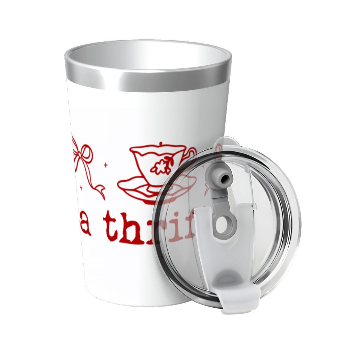 Just A Thrifty Girl Small Stainless Steel Travel Mug Cup 12oz/350ml