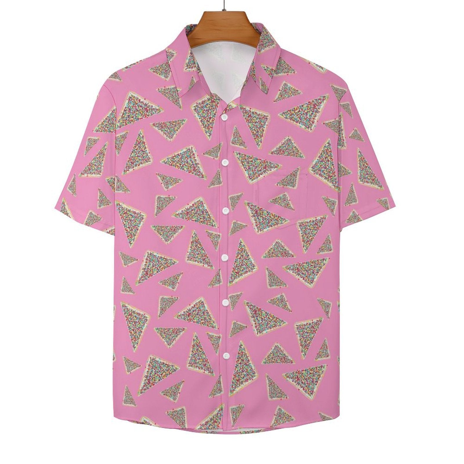 Fairy Bread Women's Short-Sleeve Button Up Shirt Women's Short-Sleeve Button Up Shirt Food Printed Offshore