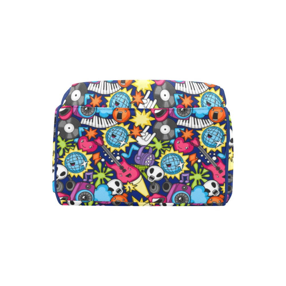 Sticker Music - Multi-Function Backpack, Nappy / Diaper Bag