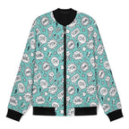 Comic Book Speech Bubbles Men's Casual Zip‑Up Bomber Jacket