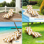 Pizzas Beach Chair Towel Cover with Side Pockets