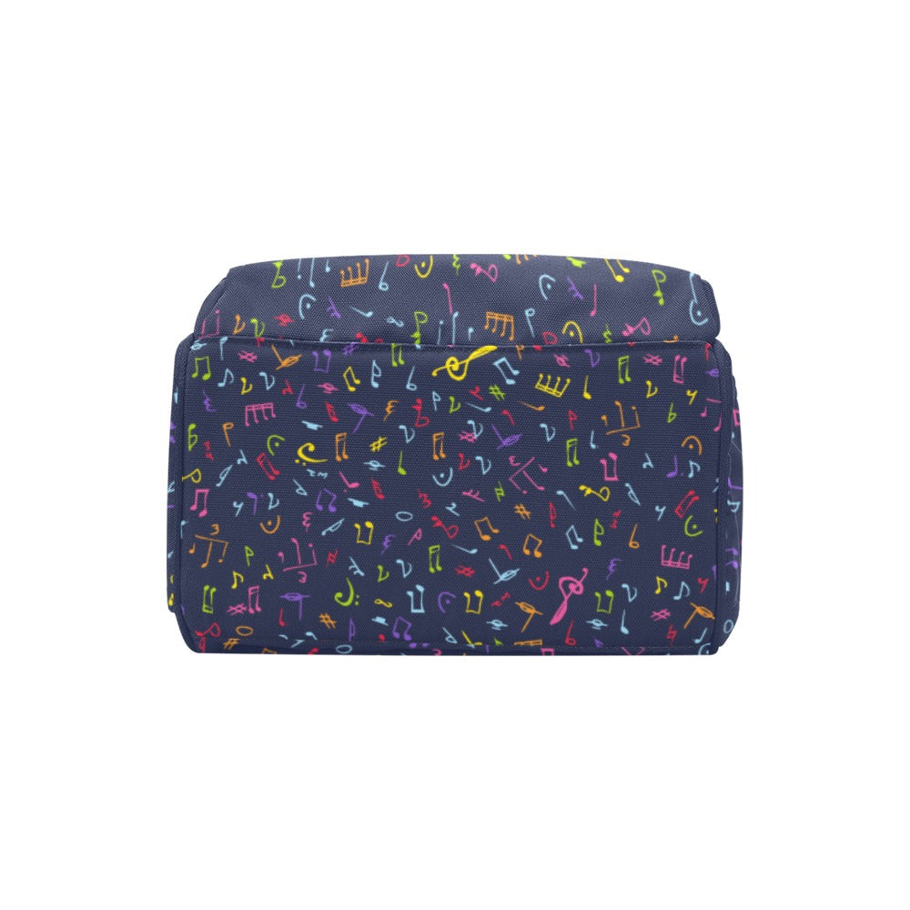 Music Notes - Multi-Function Backpack, Nappy / Diaper Bag