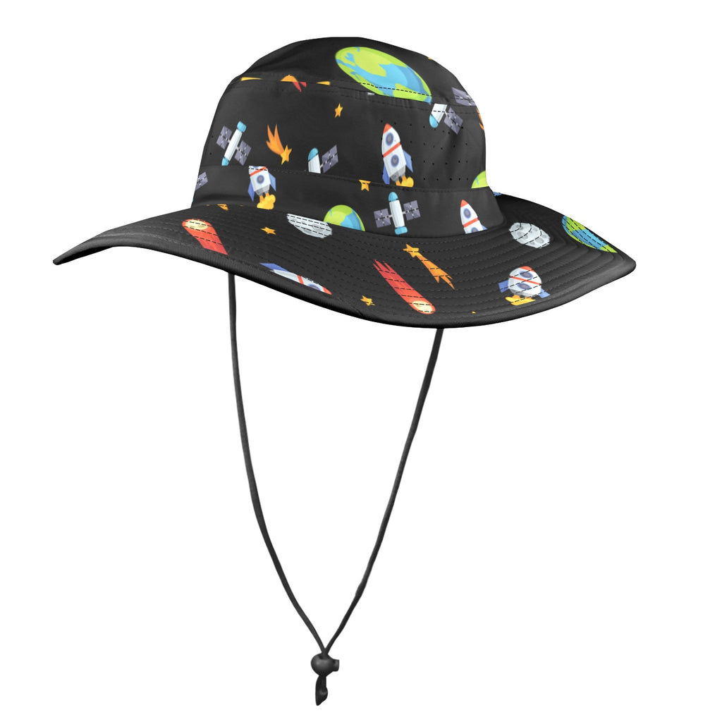 Busy Space - Wide Brim Bucket Hat Wide Brim Bucket Hat Printed Offshore Space