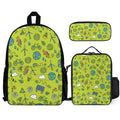 Go Green Three Piece Backpack Set white One size Three Piece Backpack Set Printed Offshore