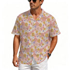 Faded Floral Men's Crinkle Hawaiian Shirt