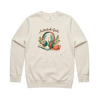 Audiobook Girlie - AS Colour Stencil Crew Ecru Sweatshirt Printed In Australia Reading