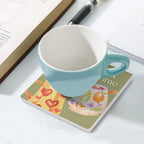 Tea Time - Ceramic Coasters (Square) Ceramic Coasters Printed Offshore Tea