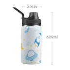 Spaceships And UFO's - Kids Water Bottle with Chug Lid (12 oz) One Size Kids Water Bottle with Chug Lid Printed Offshore Space