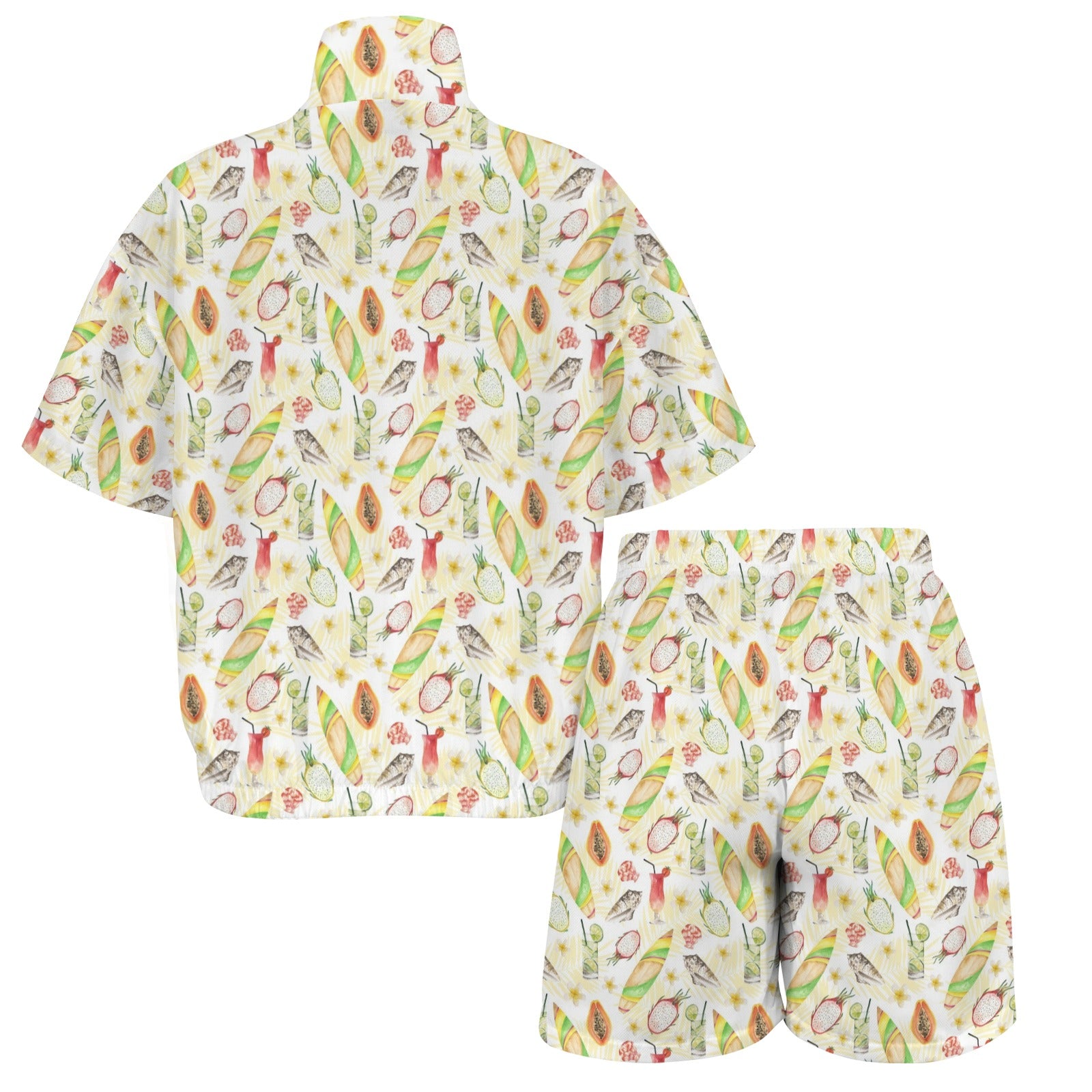 Tropical Surf Women's Windbreaker Short Set Women's Windbreaker Short Set Printed Offshore Surf