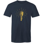 Retro Microphone - Mens T-Shirt Navy Mens T-shirt Music Printed In Australia Retro