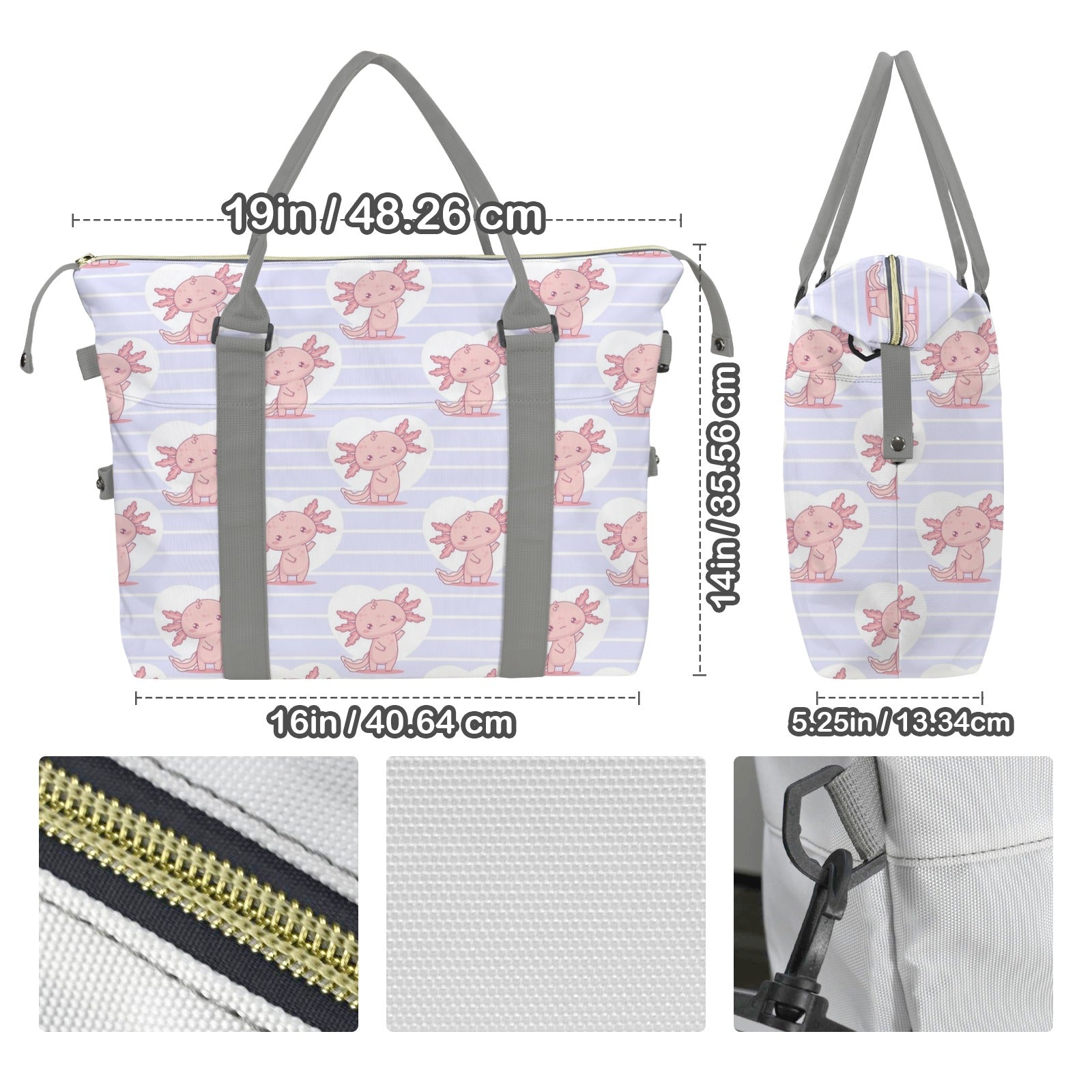 Axolotl Love Duffle Bag-Simple (Model 1715) Duffle Bag-Simple (1715)