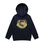 Dachshund, I've Got Friends In Low Places Kids AS Colour Hoodie Navy Kids Hoodie animal Printed In Australia