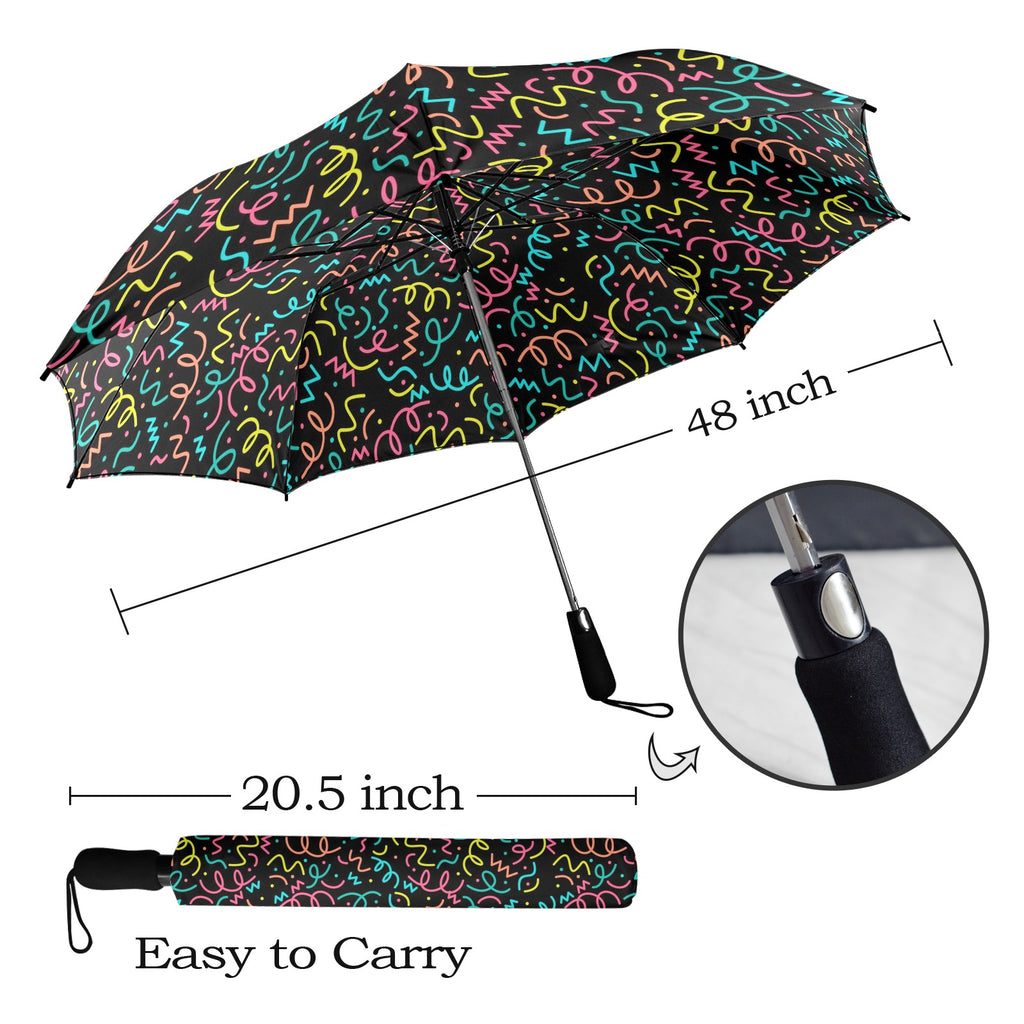 Squiggle Time - Semi-Automatic Foldable Umbrella (Model U12) Semi-Automatic Foldable Umbrella (U12)