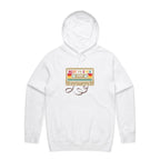 Best Pa Ever, Cassette Tape - Mens Hoodie White Mens Hoodie Dad Music Printed In Australia