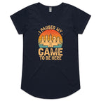 Chess, I Paused My Game To be Here - Womens Scoop Neck T-Shirt Navy Chess Games Printed In Australia