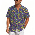 Groovy Alien And UFO Men's Crinkle Hawaiian Shirt