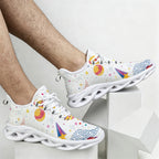 White Galaxy Men's Twisted Sole Sneakers