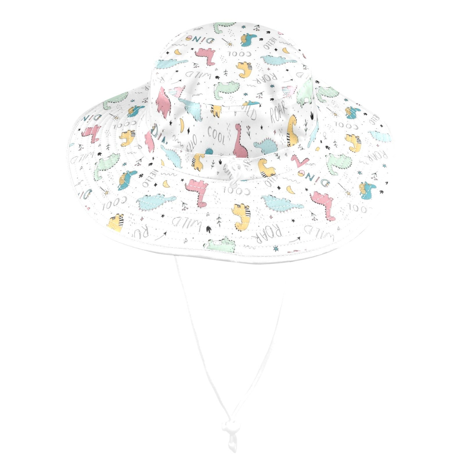 Quirky Dinosaurs Wide Brim Bucket Hat Wide Brim Bucket Hat animal Printed Offshore