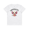Snaxalotl, Axolotl Pizza Kid's AS Colour T-shirt White Kids Youth T-shirt animal Food Printed In Australia