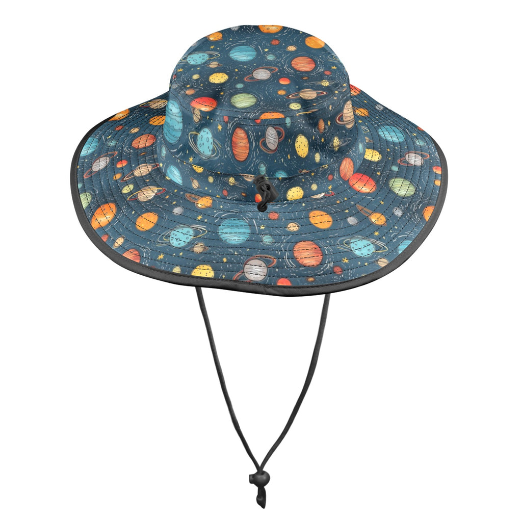 Galaxy Wide Brim Bucket Hat Wide Brim Bucket Hat Printed Offshore Space
