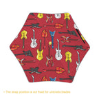 Guitars On Red Kids Safe Round Corner Umbrella Kids Safe Round Corner Umbrella Music Printed Offshore
