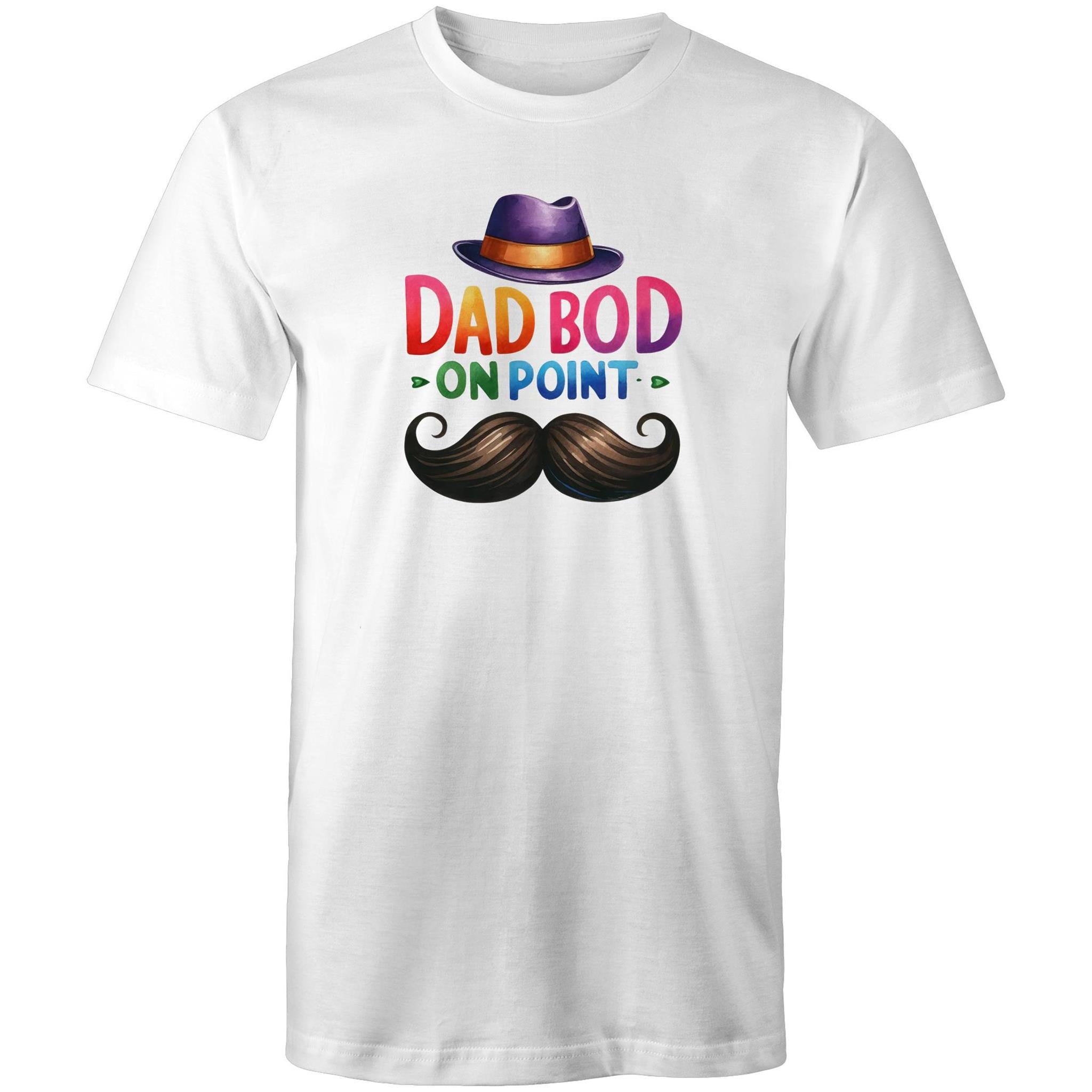 Dad Bod On Point - Mens T-Shirt White Mens T-shirt Dad Printed In Australia