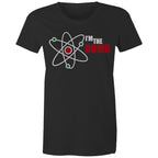 Atom, I'm The Bomb - Womens T-shirt Black Womens T-shirt Printed In Australia Science