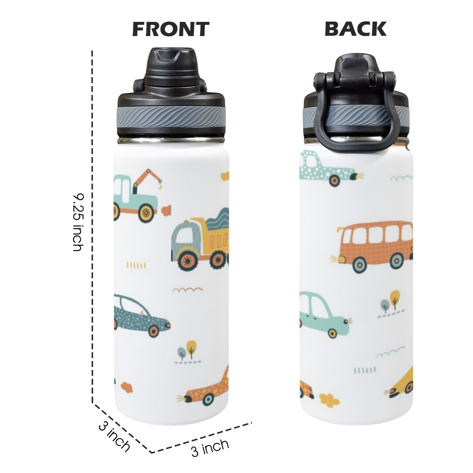 Cars - Insulated Water Bottle with Dual-Use Lid (18oz) Insulated Water Bottle with Dual-Use Lid (18oz) Printed Offshore
