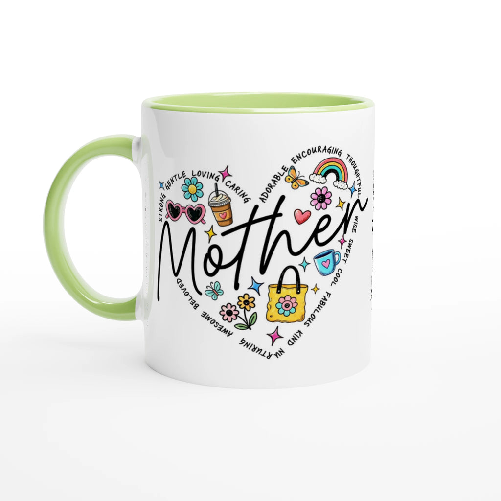 Personalised - Mother Heart Mug - 11oz Ceramic Mug Personalised 11oz Mug customise Globally Fulfilled Mum personalise