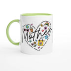 Personalised - Mother Heart Mug - 11oz Ceramic Mug Personalised 11oz Mug customise Globally Fulfilled Mum personalise