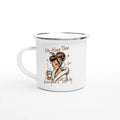Personalised My Alone Time Is For Everyone's Safety White 12oz Enamel Mug Default Title Personalised Enamel Mug Globally Fulfilled
