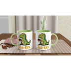 Personalised - Tea-Rex, Tea Drinking Dinosaur - 11oz Ceramic Mug Personalised 11oz Mug animal Globally Fulfilled Tea