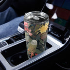 Australian Native Flowers - 20oz Mobile Tumbler with Lid (Black Lock) 20oz Travel Mug Plants Printed Offshore