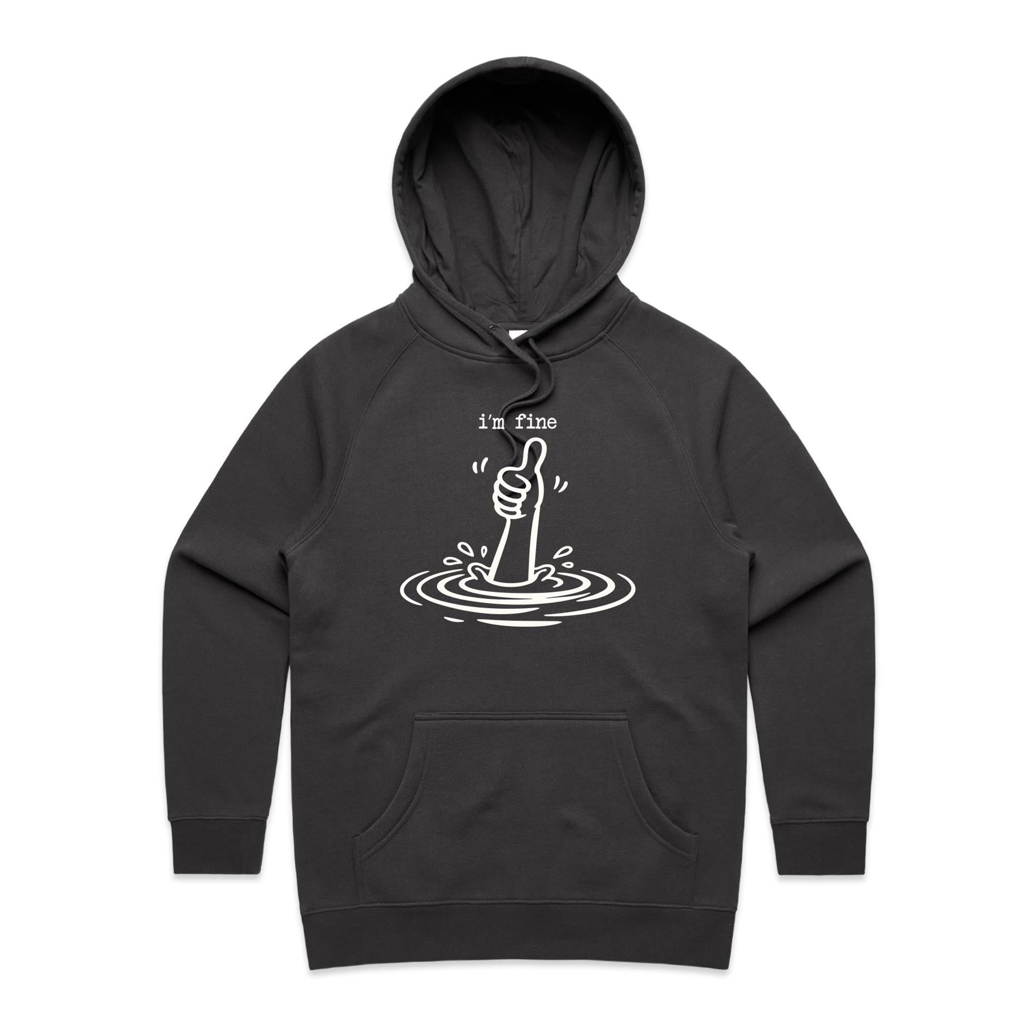I'm Fine Drowning Thumbs Up Women's AS Colour Hoodie