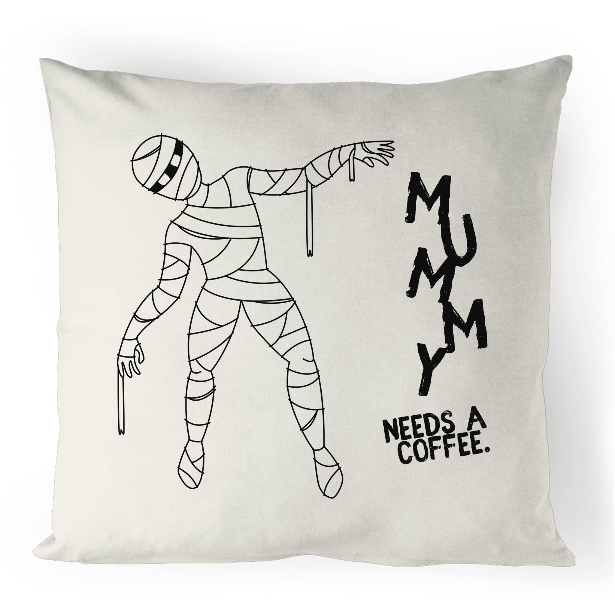 Mummy Needs A Coffee - 100% Linen Cushion Cover Default Title Linen Cushion Covers Coffee Mum Printed In Australia