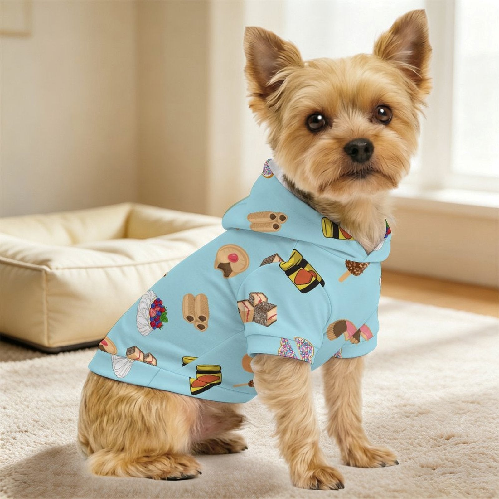 Classic Aussie Food Icons Pet Hoodie (Small Size)