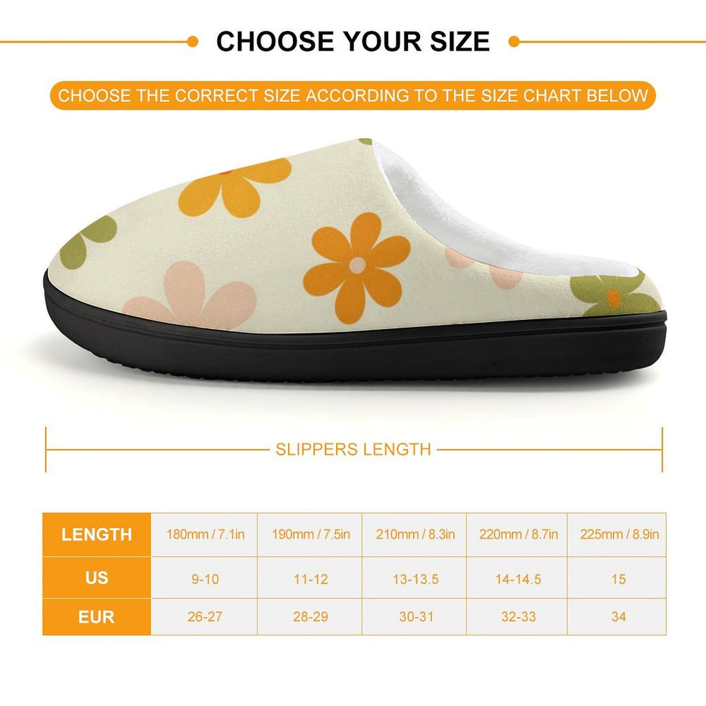 Cute Daisies Kids Cotton Slippers Kids Cotton Slippers Plants Printed Offshore
