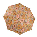 Orange Retro Floral Umbrella One Size Umbrella Plants Printed Offshore