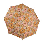 Orange Retro Floral Umbrella One Size Umbrella Plants Printed Offshore