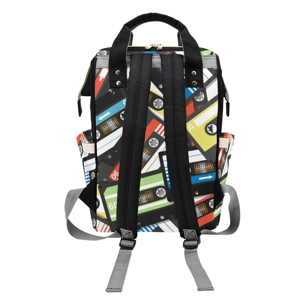 Cassette Tapes - Multi-Function Backpack, Nappy / Diaper Bag