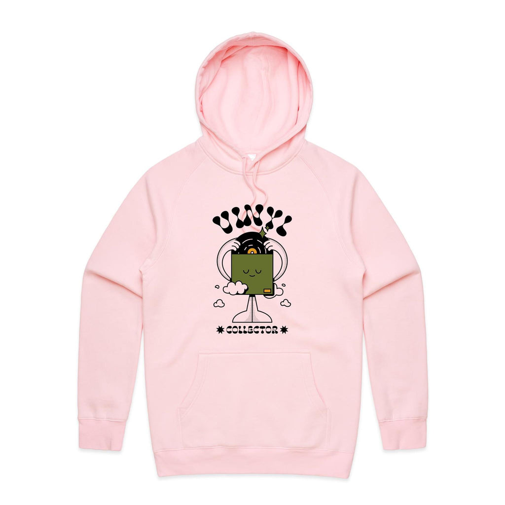Vinyl Collector, Records - Mens Hoodie Pink Mens Hoodie Music Printed In Australia Retro