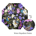 Butterfly Flowers - Semi-Automatic Foldable Umbrella (Model U12) Semi-Automatic Foldable Umbrella (U12)