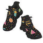 Summer Food On Black Women's Twisted Sole Sneakers