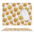 French Fries Leather Mouse Pad white One size Leather Mouse Pad Food Printed Offshore