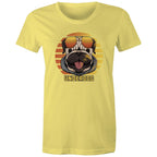 Underdog - Womens T-shirt Yellow Womens T-shirt animal Printed In Australia