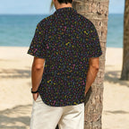Music Notes Men's Crinkle Hawaiian Shirt