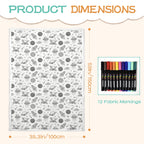 Outer Space Colour Your Own Blanket 100×150cm